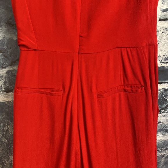 Maeve by Anthropologie Overlapping Tie Top Wide Leg Pant Jumpsuit - Picture 8 of 11